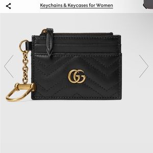 GUCCI GG MARMONT KEYCHAIN WALLET CARDHOLDER